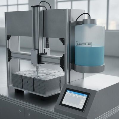 XY Glue Plotter CNC Gluer con 20L Glue Volume 840mm Altezza di impilazione e Cold Glue Hot Melt in una sola operazione